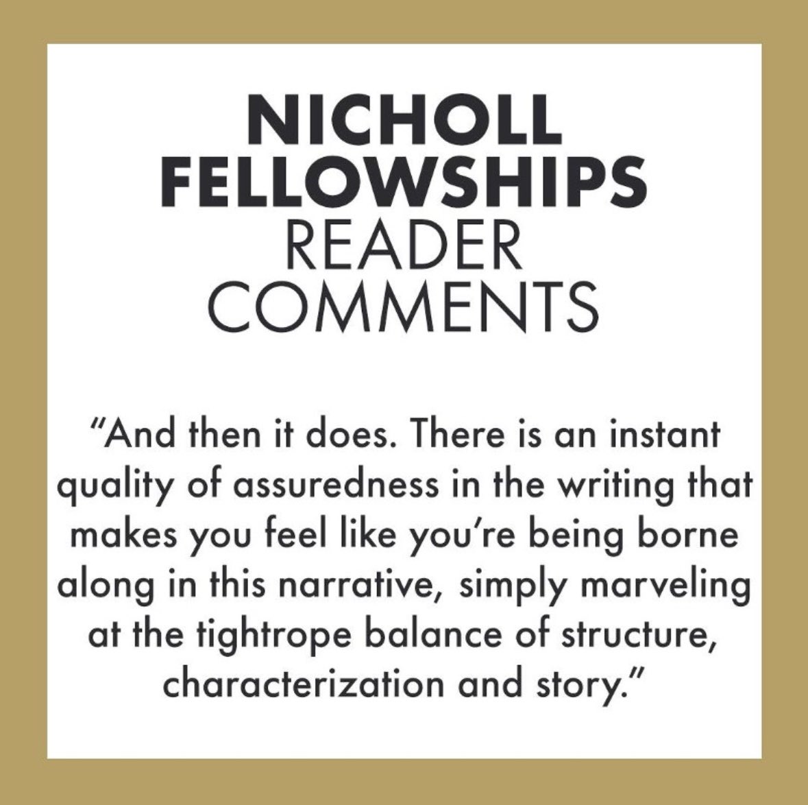 Academy Nicholl reader comments have begun to roll in. Is this your script?