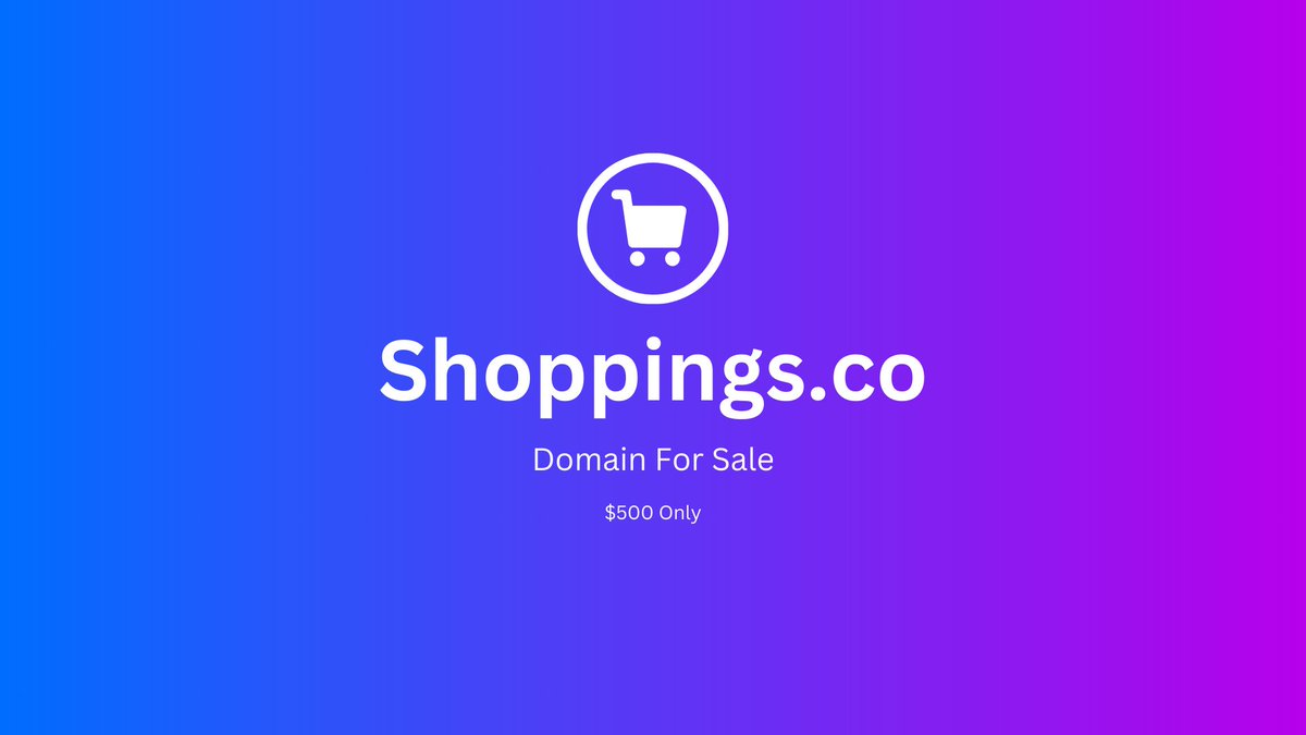 🚨 DEAL ALERT! 

Own a premium domain on a budget! 

Shoppings.co valued at $2,517 is now up for grabs at just $500! 

Don't miss out on this incredible opportunity. 

Buy it before it's gone! 💸#DomainSale #Ecommerce #Shopping #Shoppings #Shop #Shopcommerce #Domain