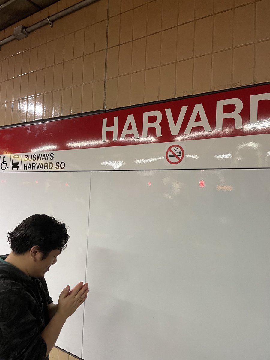Thanks to @colescunningham for capturing this moment of great spiritual significance as I honor my ancestors before approaching the sacred grounds of Harvard. 👲