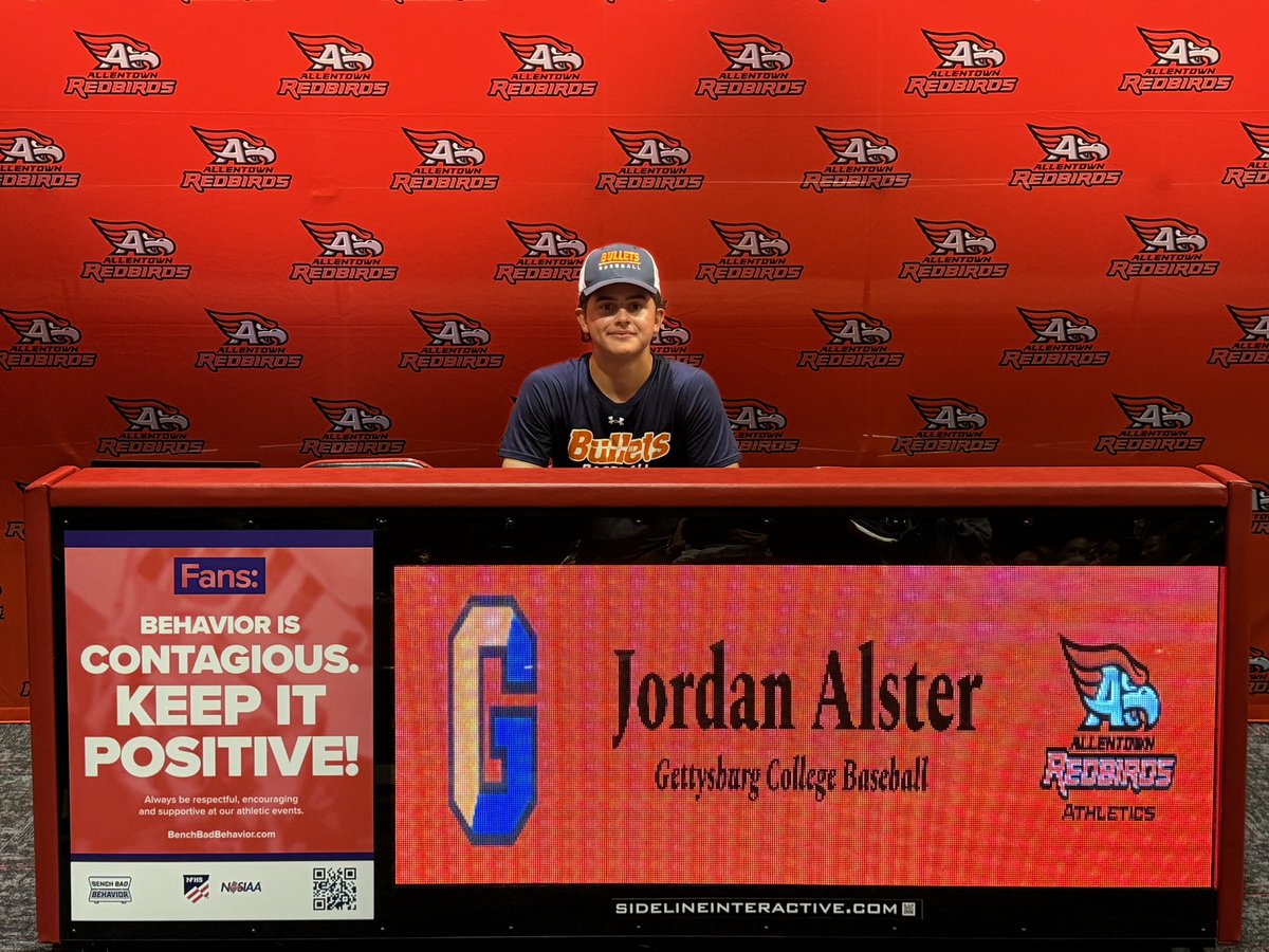 AHS Spring Signing Day: Congrats to JD Alster on his commitment to continue his baseball career at Gettysburg College!

<a href="/GBurgBase/">Gettysburg Baseball</a> <a href="/Pae_AllentownHS/">Todd Pae</a> <a href="/UFRSDSuper/">Mark Guterl</a> <a href="/AHSBaseballNJ/">Allentown High School Baseball NJ</a>