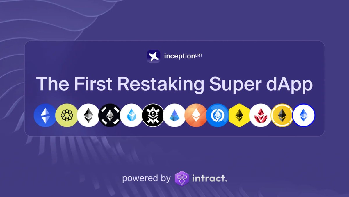 Ready for an Inception-level adventure? ⚡ Celebrate the launch of the Restaking SuperdApp with exclusive rewards! Join the @InceptionLRT quest on Intract, and complete tasks to stack up XPs 1 Intract XP = 10 Totems 💠 Don't miss out: link.intract.io/bctxUM