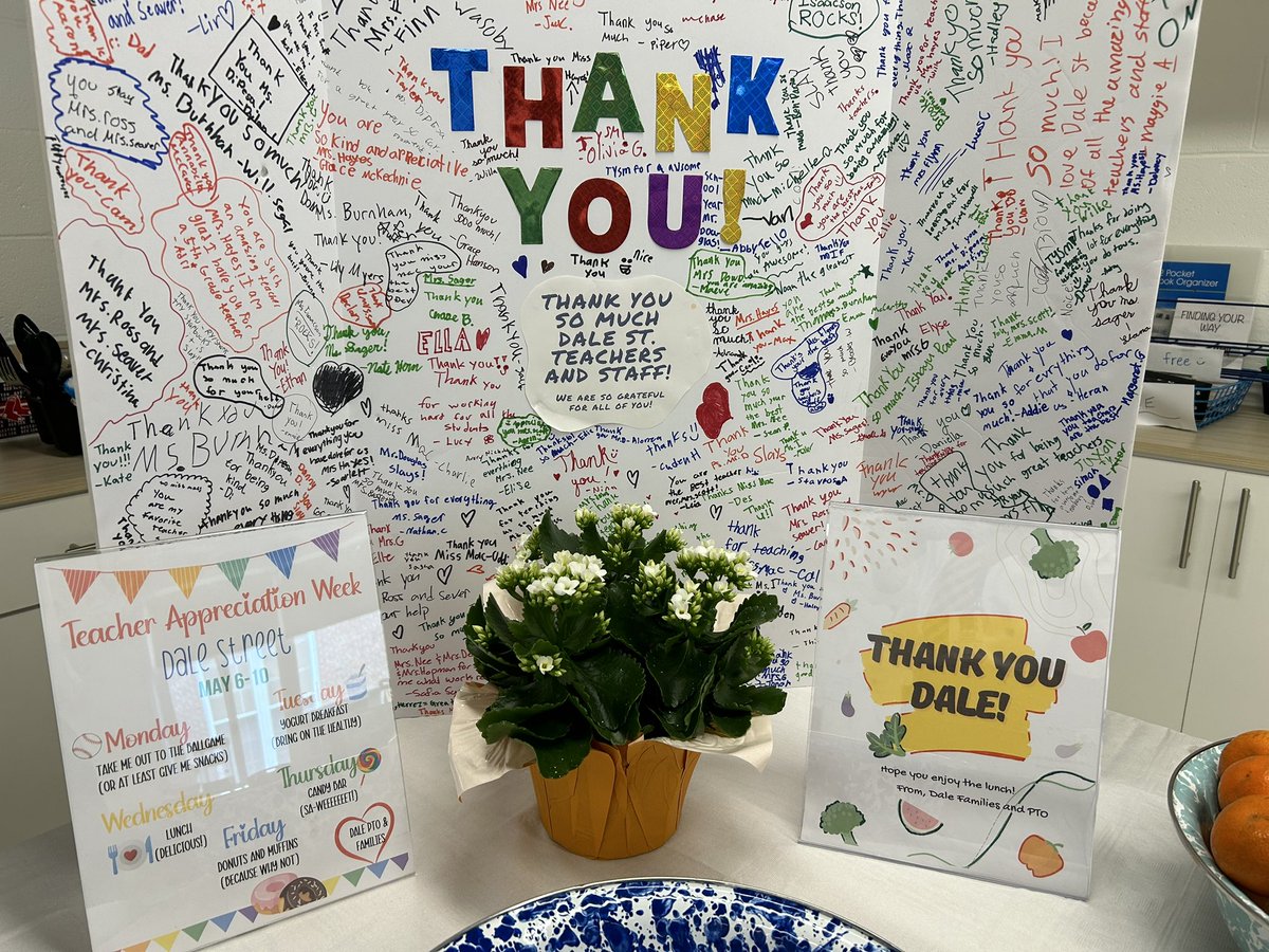 Big shout out to the incredible #beproudbedale @MedfieldK8PTO for today’s amazing luncheon & the delicious treats all week long. We feel truly valued & appreciated. TY for your unwavering support! #TeacherAppreciateWeek #grateful #medfieldps