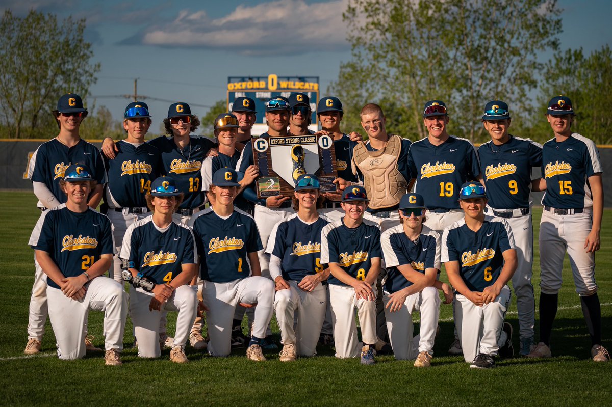 Clarkston Wolves Baseball (@clarkstonwolve2) on Twitter photo Wolves sweep the Oxford Strong Classic!
<a href="/connor_paul2/">Connor Paul</a> 2-4 2B 1RBI
<a href="/ChrisYork2026/">Chris York</a> 2-3 2 RBI 2IP 3K
<a href="/LoganBrimacombe/">logan brimacombe</a> 2-4
<a href="/DylanJohnston9/">Dylan Johnston</a> 3–3 2B 3RBI
<a href="/LochlanStoudt/">Lochlan Stoudt</a> 2-2 2B RBI
<a href="/PFL1G3R/">Matthew Pflieger</a> 1-4 2B RBI
<a href="/tjhyde07/">TJ Hyde</a> 2IP 1K
<a href="/camdenwilly18/">Camden Williamson</a> 3IP 1ER 2K
Senior Night Friday! 4:30 at CHS! Wolves sweep the Oxford Strong Classic!
<a href="/connor_paul2/">Connor Paul</a> 2-4 2B 1RBI
<a href="/ChrisYork2026/">Chris York</a> 2-3 2 RBI 2IP 3K
<a href="/LoganBrimacombe/">logan brimacombe</a> 2-4
<a href="/DylanJohnston9/">Dylan Johnston</a> 3–3 2B 3RBI
<a href="/LochlanStoudt/">Lochlan Stoudt</a> 2-2 2B RBI
<a href="/PFL1G3R/">Matthew Pflieger</a> 1-4 2B RBI
<a href="/tjhyde07/">TJ Hyde</a> 2IP 1K
<a href="/camdenwilly18/">Camden Williamson</a> 3IP 1ER 2K
Senior Night Friday! 4:30 at CHS!