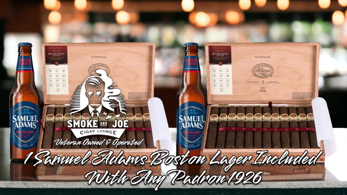 Let’s enjoy an evening together with @padroncigars and @samueladamsbeer 💨🍺. Get yours included with any 1926 Series right now! smokeandjoecigarlounge.com #CaveCreek #CaveCreekArizona #CaveCreekAZ #Phoenix #PhoenixArizona #PhoenixAZ #Scottsdale #ScottsdaleArizona #ScottsdaleAZ…