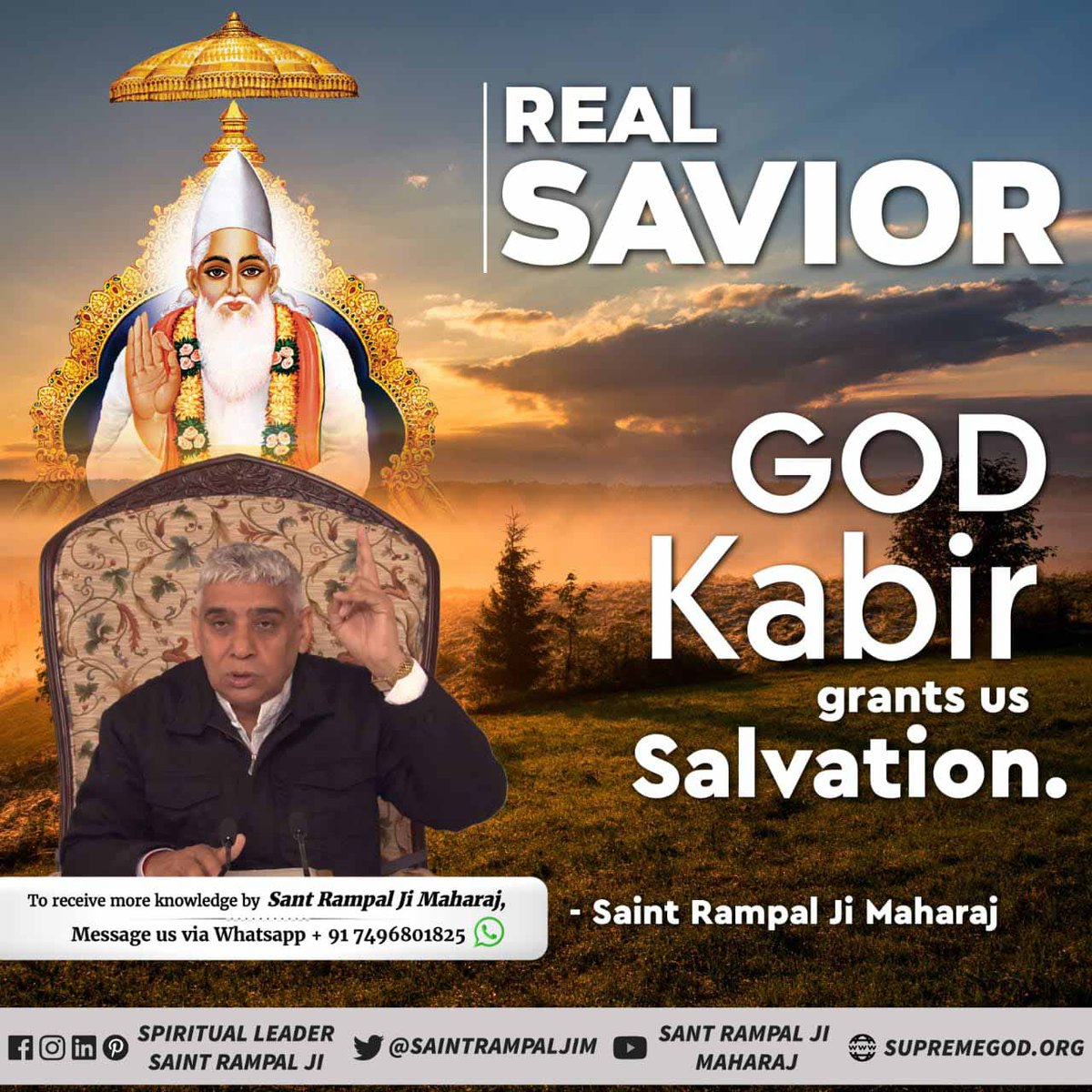 #अविनाशी_परमात्मा_कबीर #GodMorningThursday 🌄🌄 Complete God KavirDev (Supreme God Kabir), even prior to the knowledge of the Vedas, was present in Satlok, and has also Himself appeared in all the four yugas to impart His real knowledge. Sant Rampal Ji Maharaj @anitada23854181
