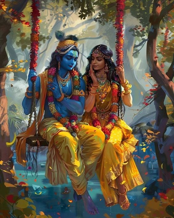 'Just as the fountainhead, Lord Kṛṣṇa, is the cause of all incarnations, so Śrī Rādhā is the cause of all these consorts.' C.C. Adi. 4.76