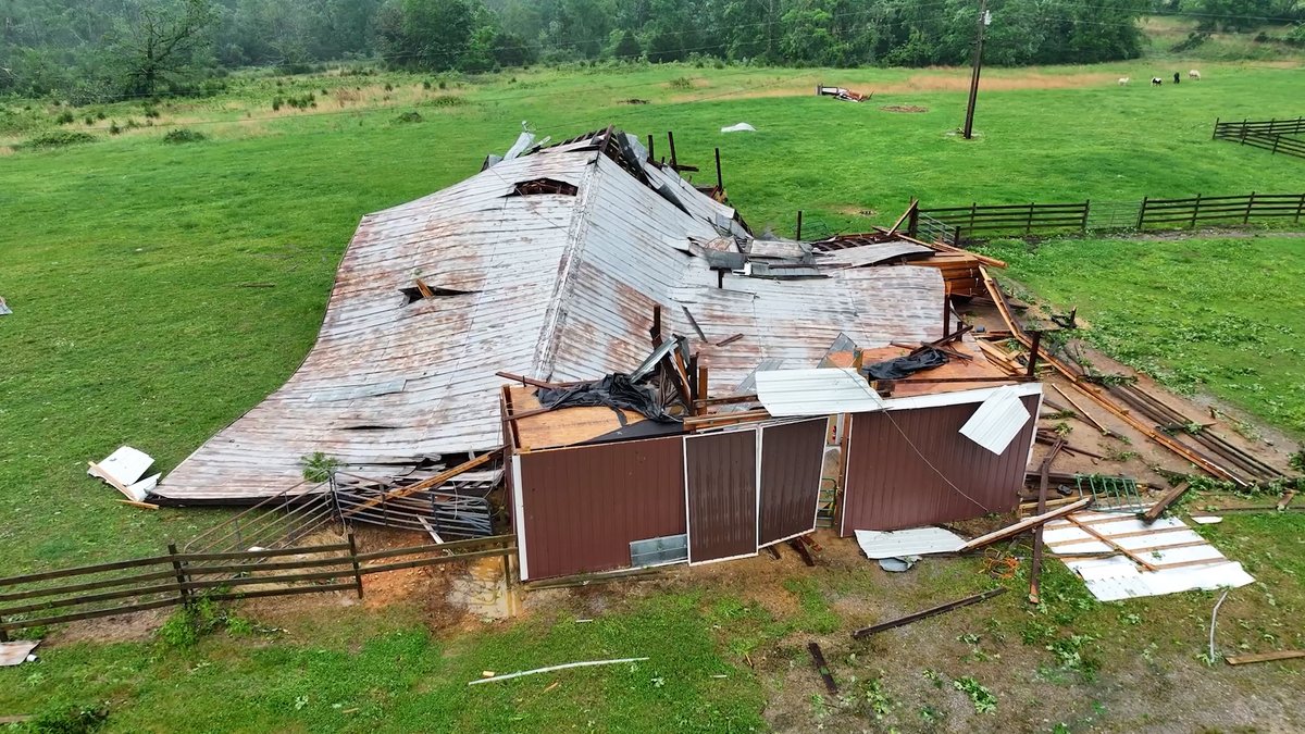 Our first look at some of the damage in Columbia, Tenn., after a large tornado moved through. We'll continue covering this severe weather on our app and website. weatherandradar.com #columbiatennessee #columbiatornado #tornadodamage #tornadoemergency