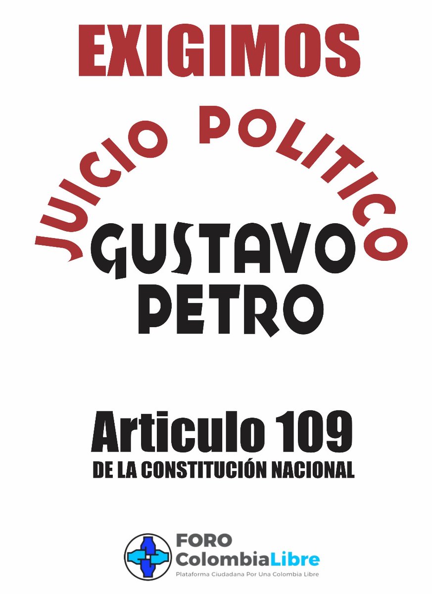 #JuicioPolíticoAPetroArt109 
¡Este es el camino a la libertad!