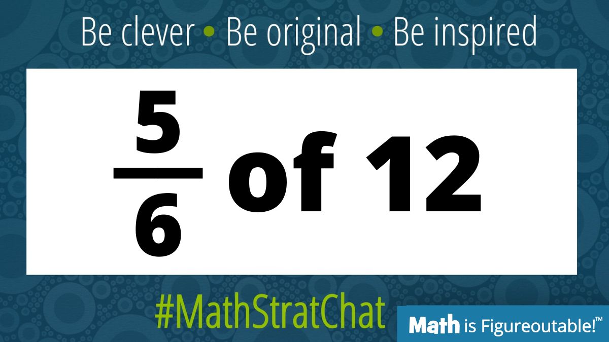 It's time for #MathStratChat!

Rules: post your favorite or a clever solution! It's also fun to comment on other's strategies.

Tell us about your reasoning. 

Like/Retweet so others can see! 

#MathIsFigureOutAble #MathChat #MTBoS #ITeachMath #MathEd #Mathematics