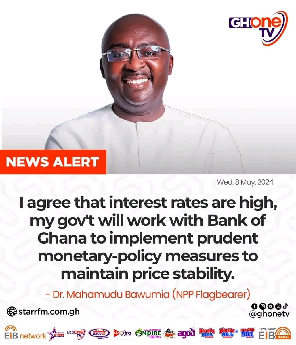 In 2017, you told us Ghanacard and digital address will reduce interest rate.

We are in 2024 and you are back again telling us that interest rates are high and that your government will reduce it if you become President.

Political SCAMMER