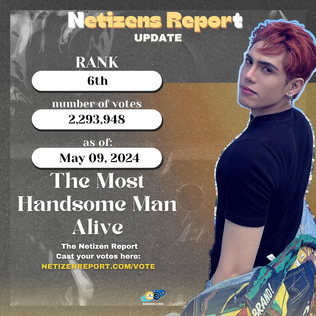 Good day! Don't forget to cast your votes ♡ 🗳️ Netizens Choice App 🗳️ Instagram rb.gy/od7xsd 🗳️ Voting tags on X #NETIZENSREPORT #STELLAJERO for Most Handsome Man Alive #MHMA2024 #MHMA2024STELLAJERO @thenreport @stellajero_  #SB19_STELL #Stell