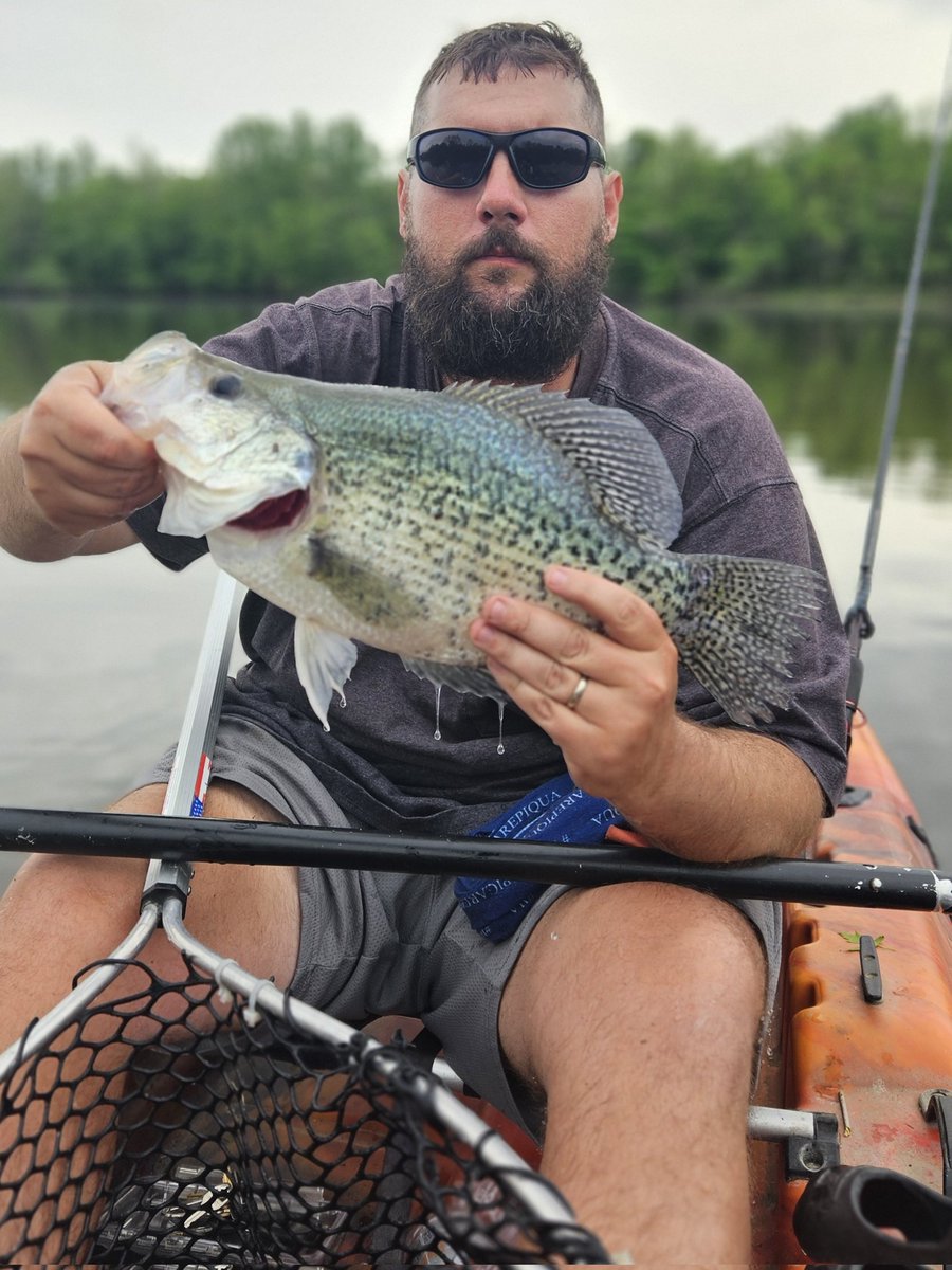 Caught a pig of a crappie today #fishing