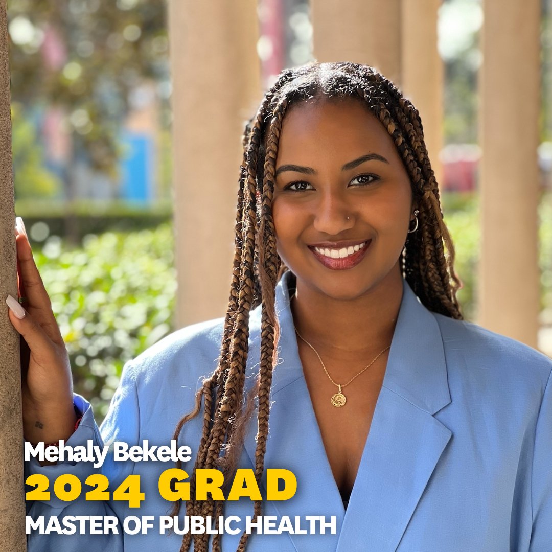 ✨Meet Mehaly Bekele who is graduating with a Master of Public Health in Biostatistics-Epidemiology. 'The interdisciplinary nature of the program allowed me to gain insights from diverse perspectives, fostering a holistic understanding of public health issues and solutions.'