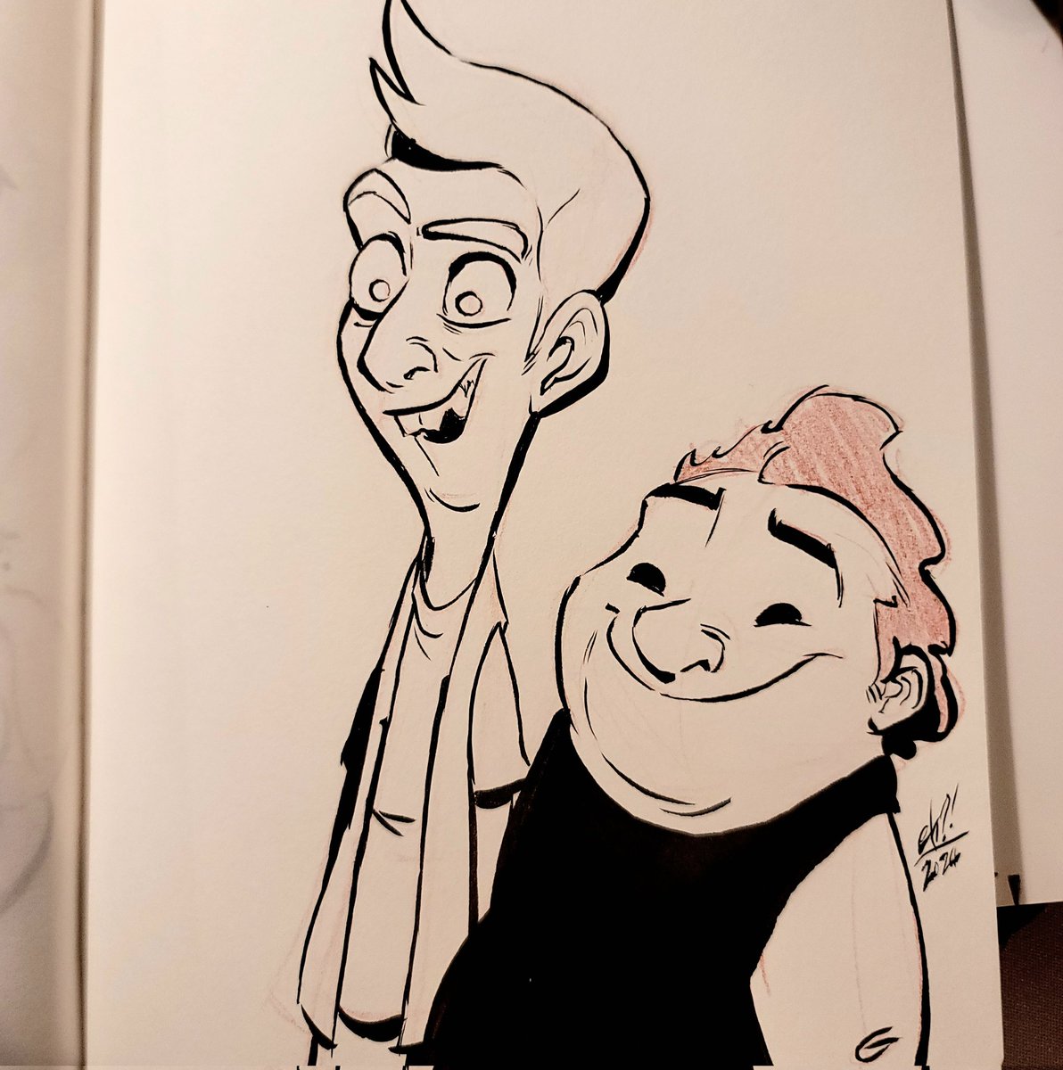 erin_humiston's tweet photo. Some #JimmyJr and #Zeke for your feed.
#BobsBurgers #drawing #ink #inking #inkbrush #redpencil #cartoon https://t.co/fcor5d64iM