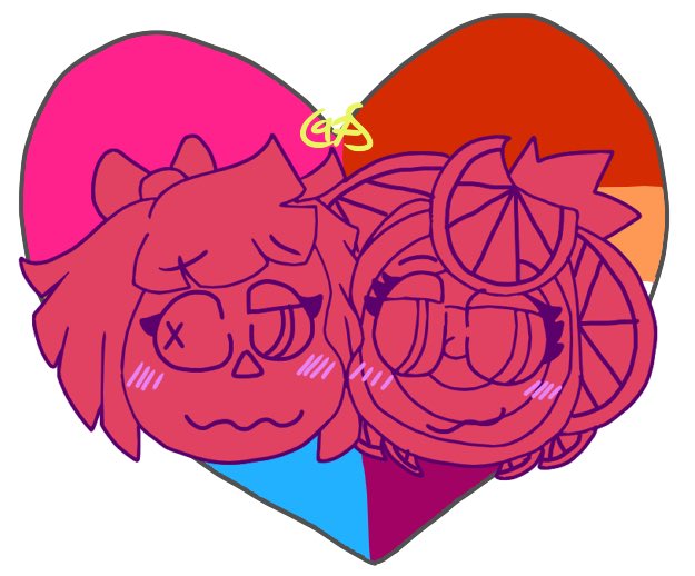 Ragatha x Princess Loolilalu (Pansexual and Lesbian) Pride Heart Fanart

Ragatha and Princess Loolilalu belong to TADC