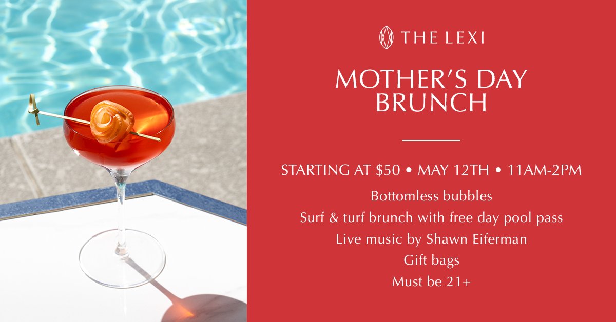 Relax & Rosé the day away with a surf & turf brunch at The Lexi Hotel Las Vegas. The Mother's Day brunch includes a day pool pass, sounds of Shawn Eiferman and elevated swag bags including a free night stay! bit.ly/4dtguKV