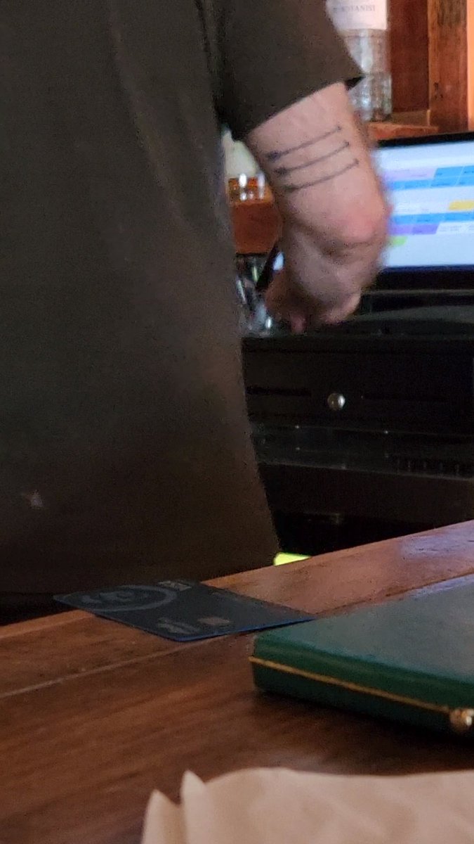 Is my bartender an antifa fuck? 
#Portland #pdx