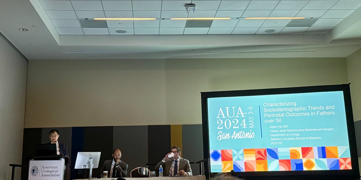 Stanford Urology (@stanfordurology) on Twitter photo #AUA24 #Throwback: <a href="/AlbertSHa329/">Albert S Ha</a> delivering his exceptional poster presentation on "Characterizing Sociodemographic Trends and Perinatal Outcomes in Fathers over 50" during #Day3 of AUA24.
#urology
<a href="/StanfordMed/">Stanford Medicine</a> #AUA24 #Throwback: <a href="/AlbertSHa329/">Albert S Ha</a> delivering his exceptional poster presentation on "Characterizing Sociodemographic Trends and Perinatal Outcomes in Fathers over 50" during #Day3 of AUA24.
#urology
<a href="/StanfordMed/">Stanford Medicine</a>