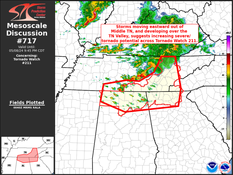 NWSAtlanta's tweet image. 🚨Tornado Potential is increasing for north Georgia as the supercells in TN/AL push eastward into the area over the next couple of hours! Have multiple ways to receive warnings! #gawx