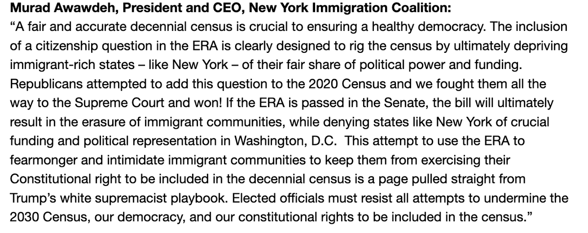 🚨BREAKING: Congress Excludes Immigrants, Undermining Census 2030 'Elected officials must resist all attempts to undermine the 2030 Census, our democracy, and our constitutional rights to be included in the census,' @HeyItsMurad 🔗: nyic.org/2024/05/breaki…