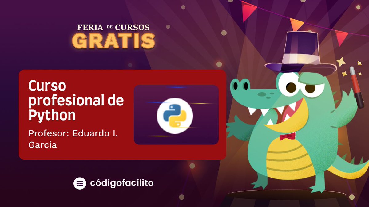 codigofacilito's tweet photo. Súmate a las más de 60 mil personas han aprendido Python con este curso

10 horas de contenido sobre Python 🐍

+97% calificaciones positivas ⭐️⭐️⭐️⭐️⭐️

Y GRATIS por unas horas más. 
https://t.co/Lz2E8E3Iyi https://t.co/ZZ1ZNHx80D