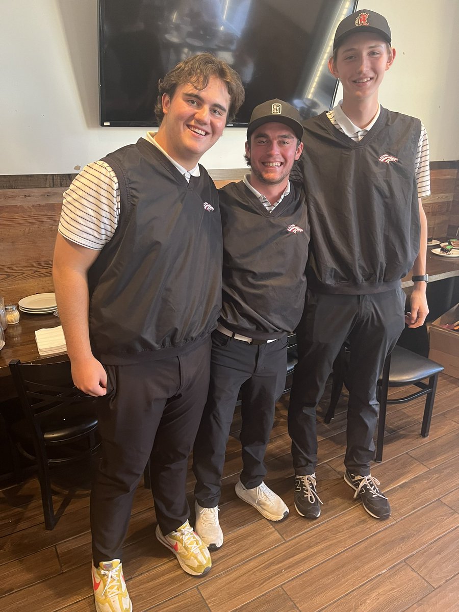 LSNGolf's tweet photo. Our 2024 Seniors, Baron, Joey and Ty. Thank you for everything you contributed to our golf program. Joey is going to Pitt State to study Construction Management 
Ty is going to K-State to study Architecture 
Baron is going to Mizzou to study Sports Medicine https://t.co/menP9V9oC9