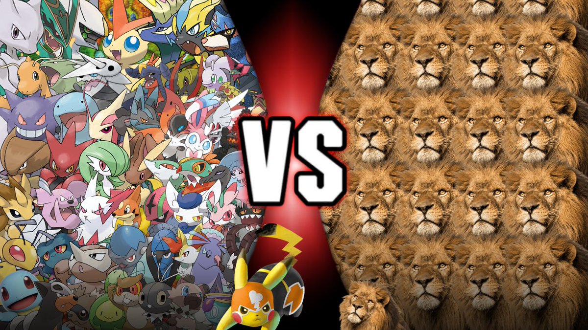 With everything in the world seemingly in chaos, this important question needs to be asked. Who would win in a fight? 🤔 1 of every Pokémon or 1 billion lions.
