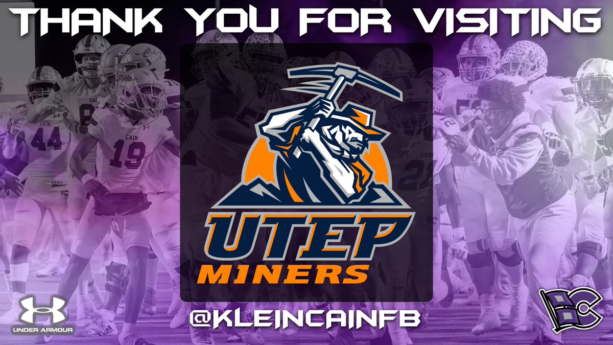 Thank you to @UTEPFB for stopping by to check out @KLEINCAINFB #RECRUITTHEREIGN #STORMSURGE24 #REIGNCAIN @CoachjjClark