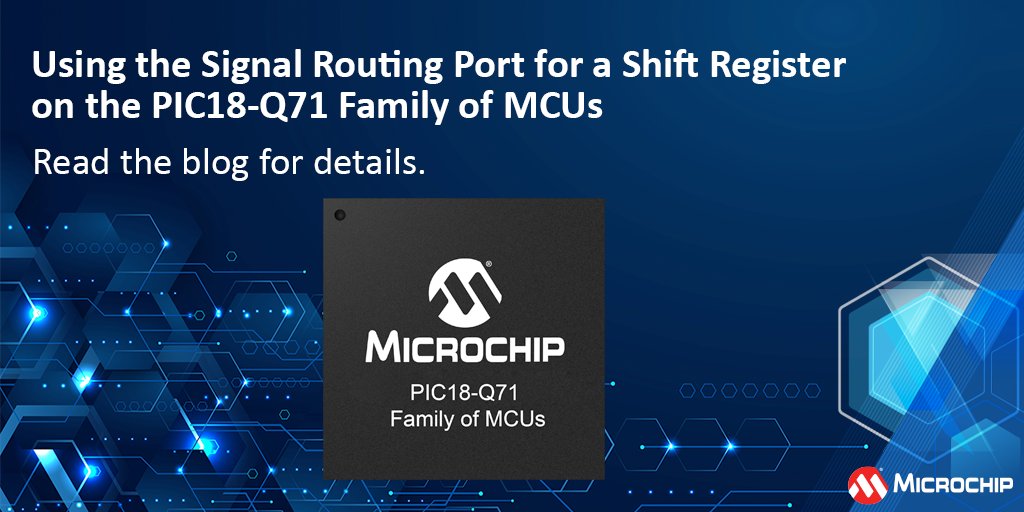 Get details on the new Signal Routing Port peripheral integrated on the PIC18-Q71 family of MCUs and future devices. Read the article by Ethan Layton on the blog: mchp.us/3VF8b8t. #SignalRouting #Microcontrollers #Peripherals #PIC18Q71