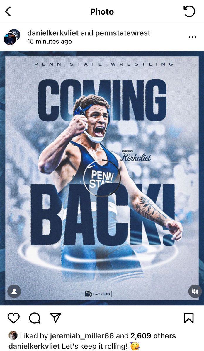 The defending heavyweight champ is coming back to Penn State wrestling. Penn State will now have eight of its 10 regular starters back from last year’s national champions.