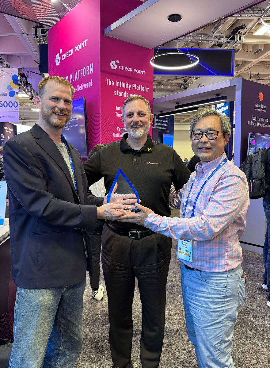 Thank you to @SecureIQlab for presenting us with the 2024 Advanced Cloud Firewall Leader Award at #RSAC! Come visit booth #6058 tomorrow to learn more about our award-winning solutions. bit.ly/4a3Dyx2