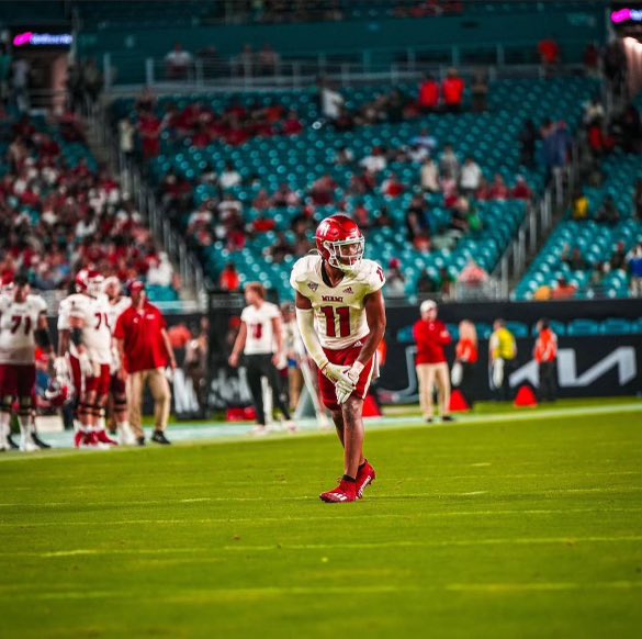 After a great conversation with @DBCoachWhite I am very blessed to say I have earned my first D1 offer Miami University (Ohio)!! @CoachBryanLamar @coachtf @CoachQwright @zaymartin2410 @nickgrosso_1 @Qchavis7 @BCWright52 @Qfalk @RecruitGeorgia