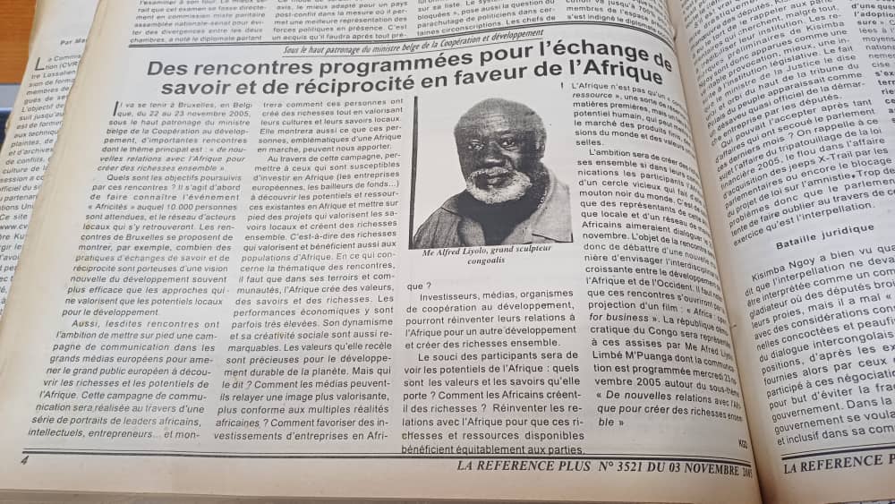 Liberté de la Presse : L'un des derniers articles signé par le journaliste Franck NGYKE KANGUNDU, deux jours avant son assassinat soit le 1er novembre 2005. L'article a été publié dans journal,le quotidien @reference_plus ... Hommage à cette plume talentueuse de mon pays.