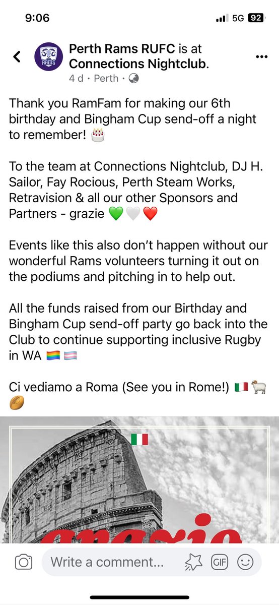 gurusculler's tweet image. The Perth Rams, who play under the Curtin Uni banner, are also off to the Bingham Cup. As they say, #getrammed