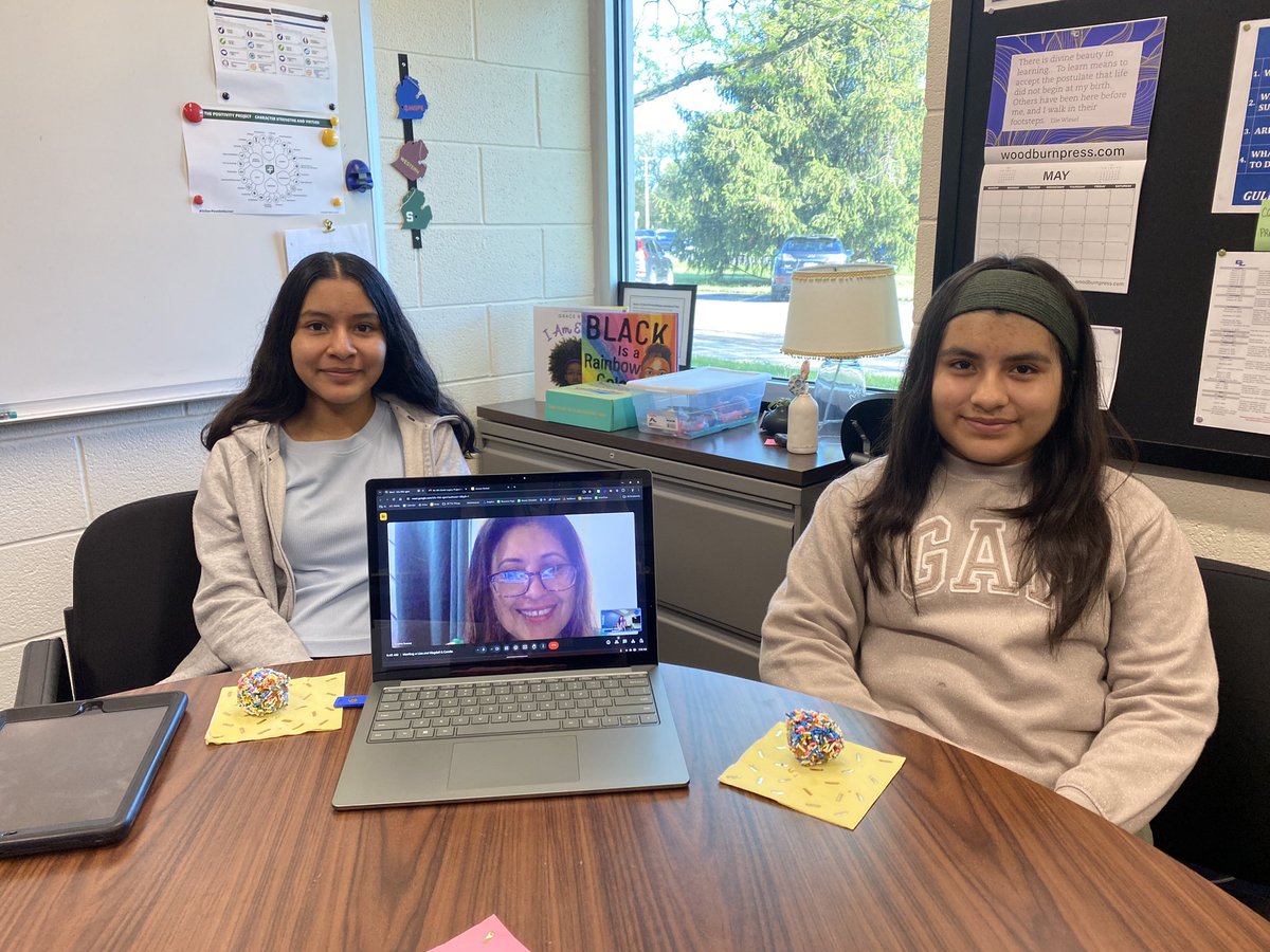 Create opportunities for windows & mirrors. My Ss who only speak Spanish met virtually w @NAESP president @CaraballoSuarz who shared her story & showed what Latina leadership can look like! 1 shared she wants to be a teacher… raise up the next generation! #glcsms #gogulllake
