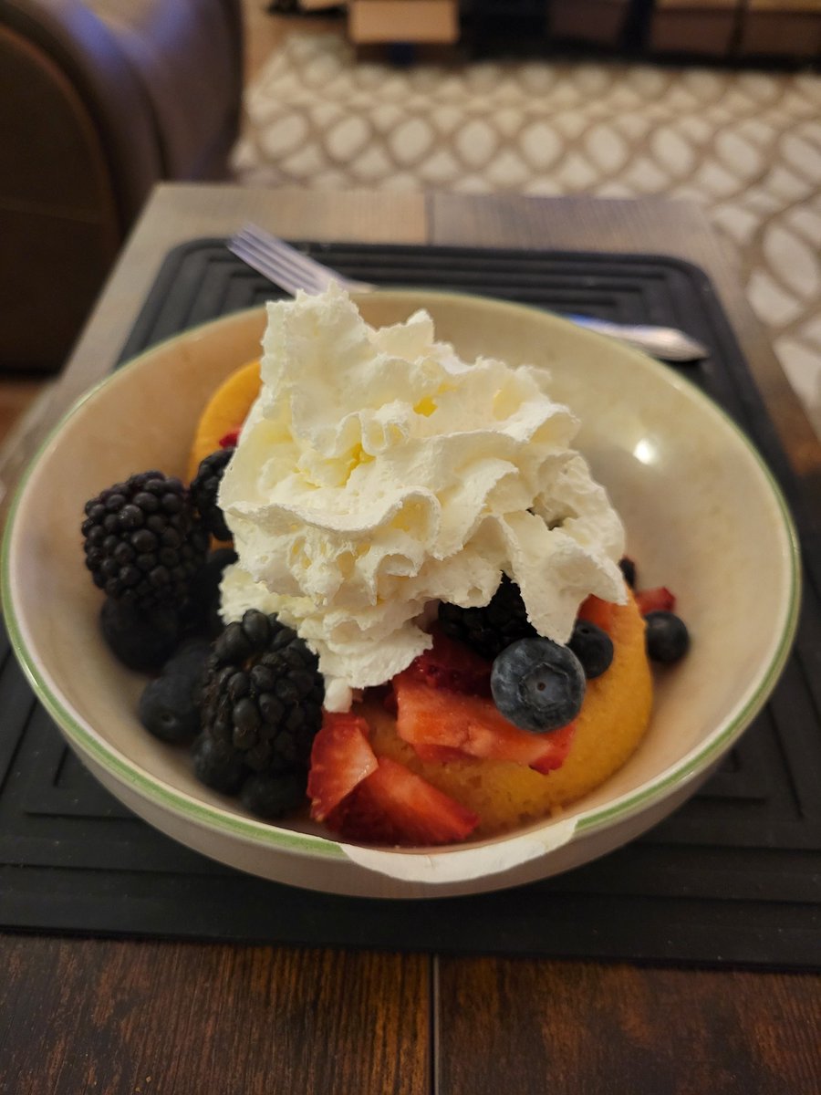 [Date Night Food, Encore]

Mixed berry shortcake with sugar-free whipped cream