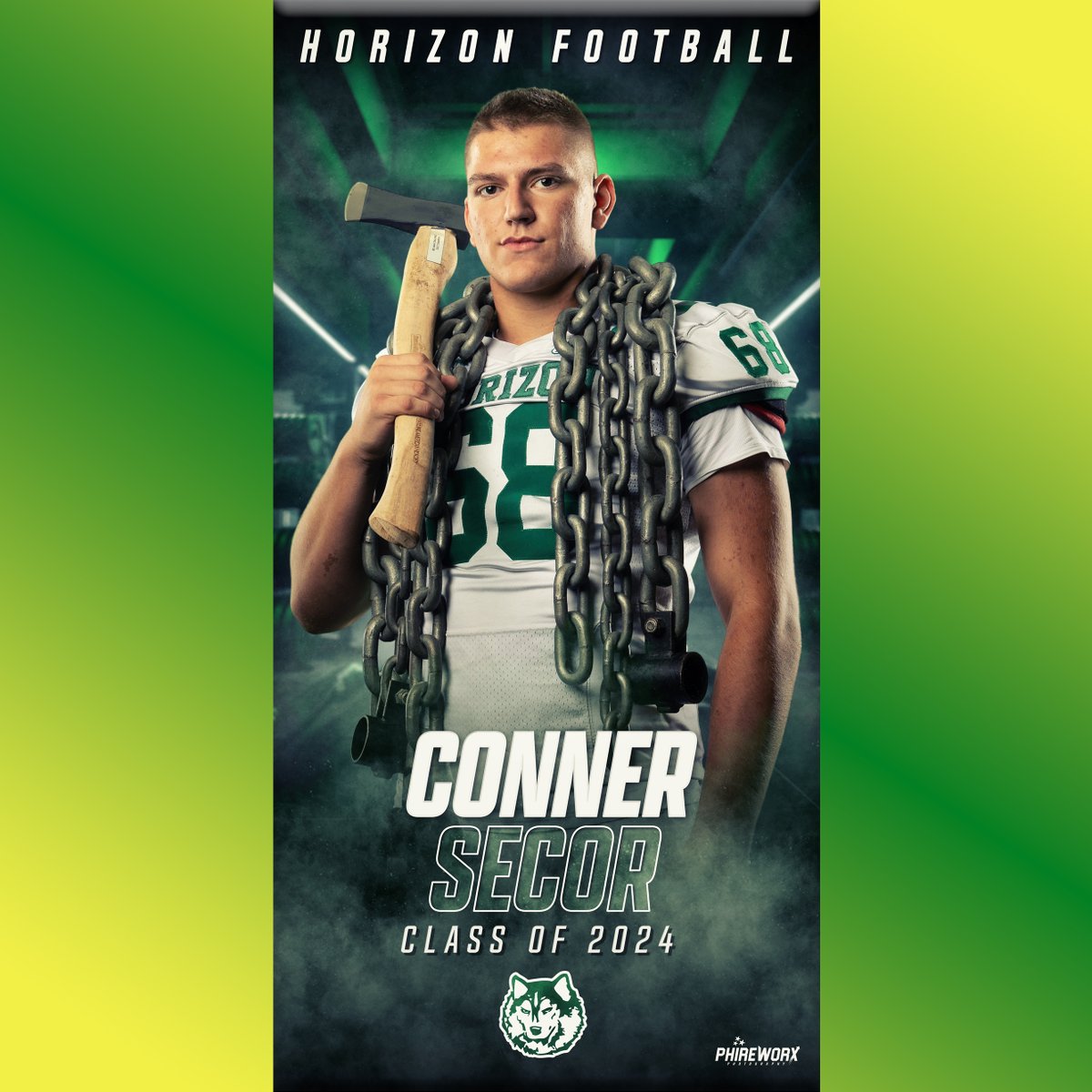 Last shoutout to our Sr. #68 Conner Secor. Best of luck to you playing football at the next level! #MissouriValleyCollegeFootball #Huskyfamily @csecor68 @HorizonFootball @HHSathleticsAZ @PVUSDATHLETICS