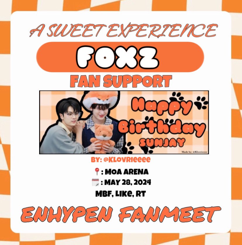 Enhypen Bench Fanmeet Freebie
↳ Foxz Banner Fan Support by: @Klovrieeee 

↠ mbf, like, rt
↠ 1:1 ratio
↠ open for trades

#ASweetExperienceWithBENCH
#BENCHandENHYPEN