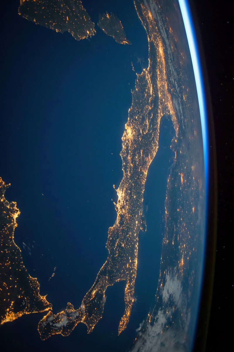 Italy at night from Space