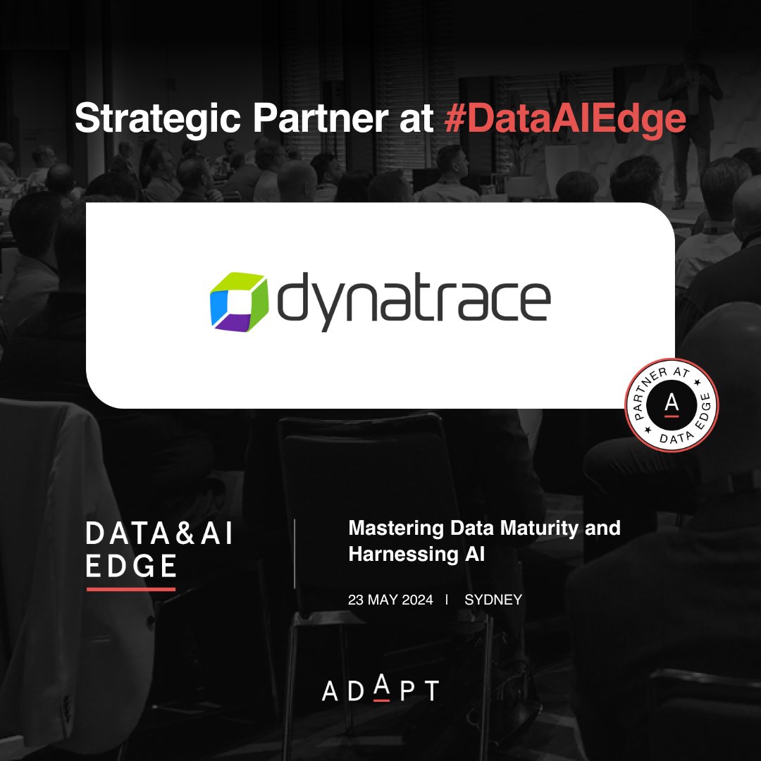 We look forward to seeing you at ADAPT's #DataAIEdge Summit on 23 May! Connect with our team and hear from our @aloisreitbauer, who will present his talk 'What makes an AI project a success or a failure' on mainstage! Registration is open here: dynatr.ac/4aqLTvL.