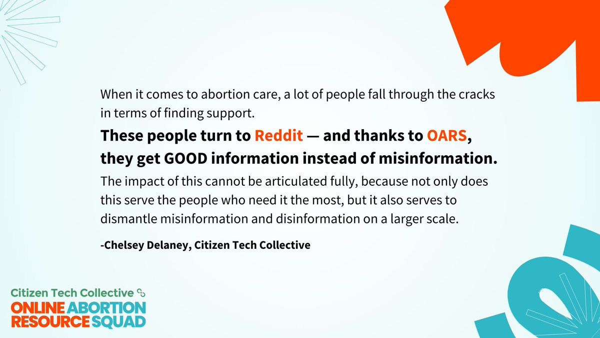 OARS turned 5 years old last week! 🎉 🥳That’s 1,826 days of responding to every person seeking abortion information on Reddit. Our supporters are sharing what OARS means to them and why donating supports worldwide abortion access. Keep us going at fundOARS.com!