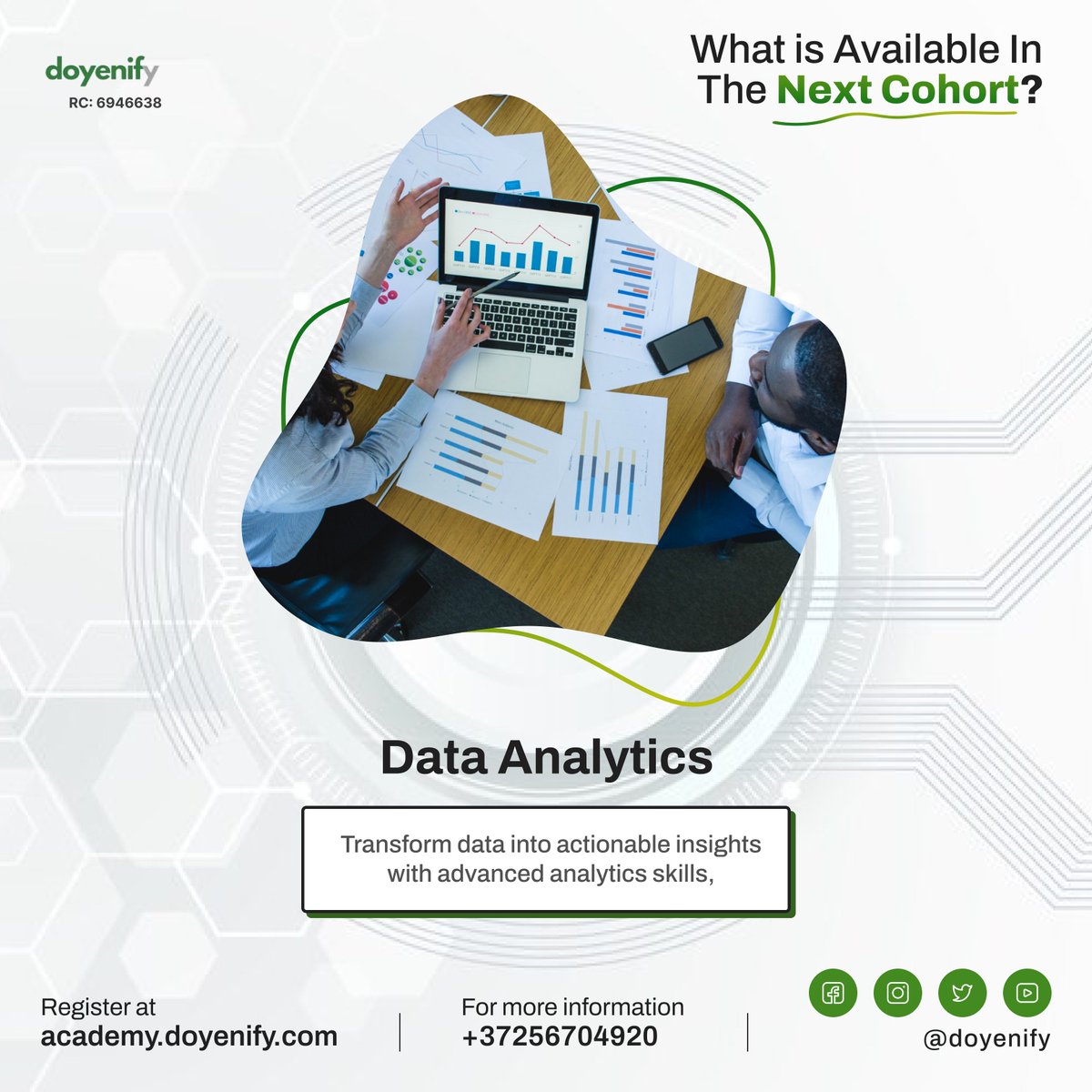 📊 Unlock the Power of Data Analytics! 📊 Join our next cohort starting in June and embark on a journey to master the art of data analytics. Don't miss out – enroll now at academy.doyenify.com and take your career to new heights! #DataAnalytics #JuneCohort #SkillsForSuccess