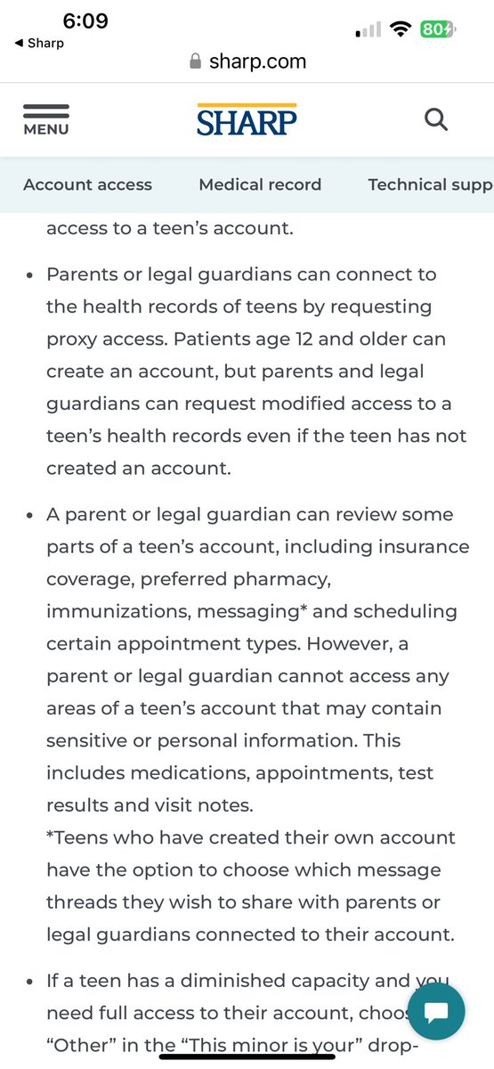 Soooo…according to Sharp, your 12 year old is an adult and can manage their own medical care from basically strangers without consent, or consult, from their parents. wtf are we doing here? Seriously. Ok..who’s paying the bills for the secret medical care?