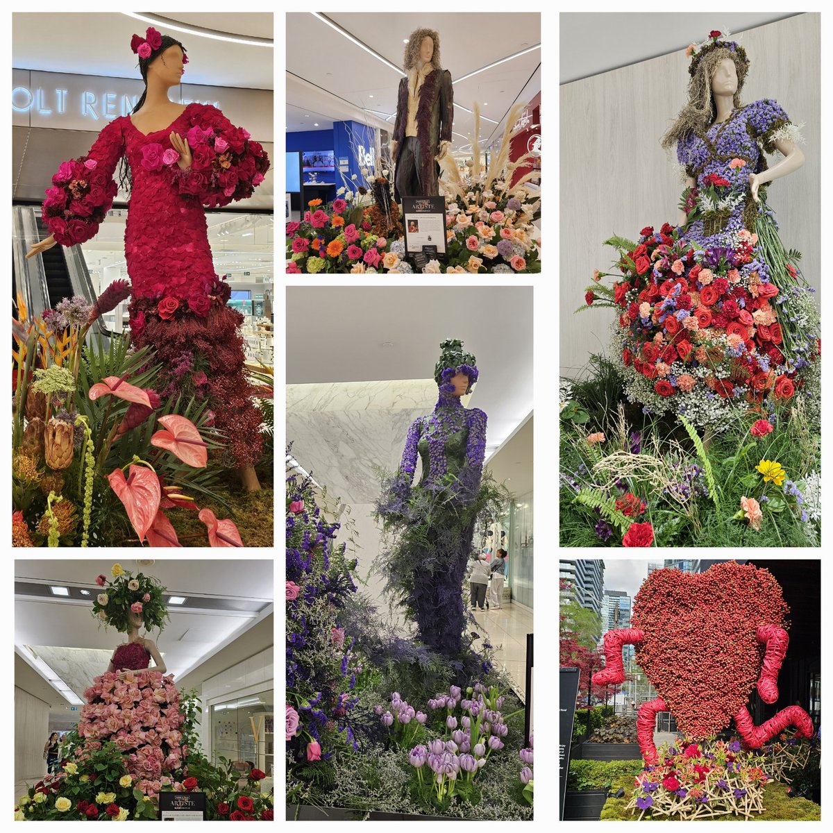 LisaKresky's tweet photo. Week 19, 2024 - Activity #1 - Fleurs de Villes in Yorkville. The theme for the installations was "Artiste". Beautiful displays of real flowers and other natural materials. #FdVBloorYorkville #doingthingsoutsidemyregularroutine https://t.co/SOKFqAykqO