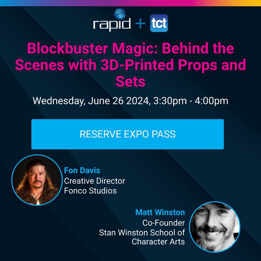 Fonco Studios (@foncostudios) on Twitter photo • @fonhdavis is speaking at @rapid_event, this June’s additive manufacturing event, and he would love offer you a free Expo Pass, and 20% off Conference Passes, as my guest! invt.io/1ixb2rinnqn • @fonhdavis is speaking at @rapid_event, this June’s additive manufacturing event, and he would love offer you a free Expo Pass, and 20% off Conference Passes, as my guest! invt.io/1ixb2rinnqn