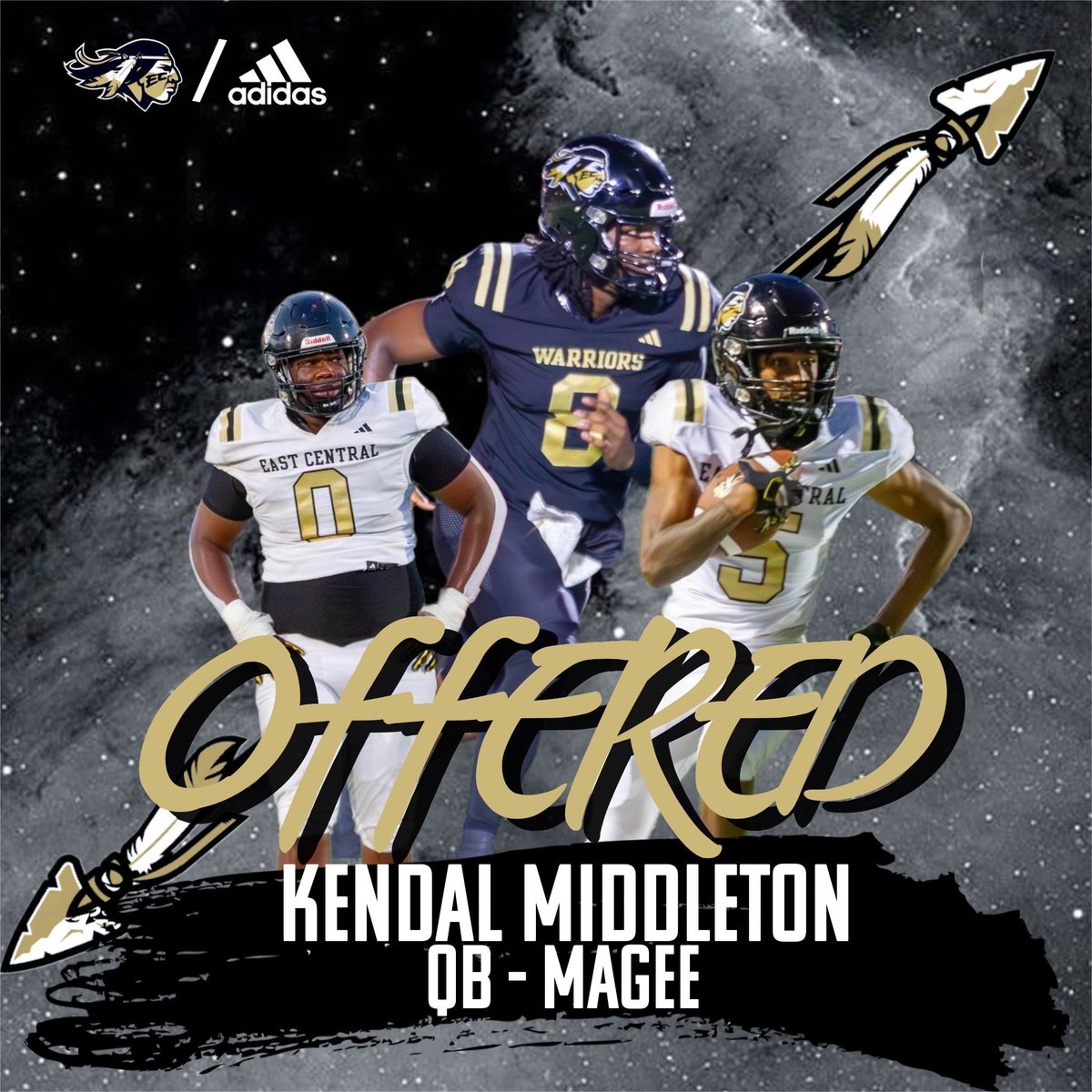 Kendal Middleton (@kendalontop) on Twitter photo After a great conversation with <a href="/CoachFosselman/">Devin Fosselman</a> I am blessed to receive an offer from East Central Community College <a href="/eccc_football/">East Central Warrior Football π</a> ! After a great conversation with <a href="/CoachFosselman/">Devin Fosselman</a> I am blessed to receive an offer from East Central Community College <a href="/eccc_football/">East Central Warrior Football π</a> !