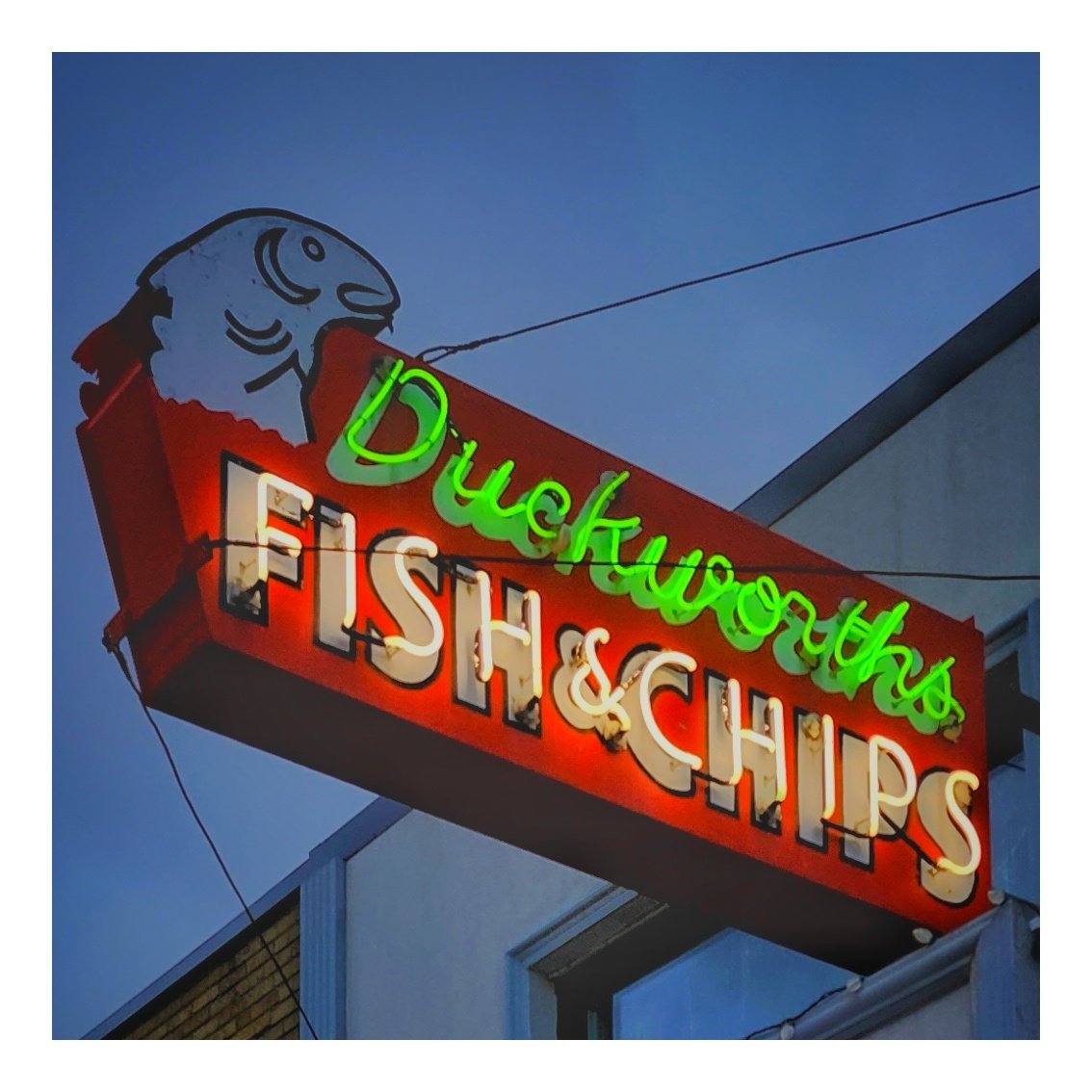 Duckworth's. #Toronto #Scarborough #Duckworths #KingstonRoad #Neon #FishNChips #Photography