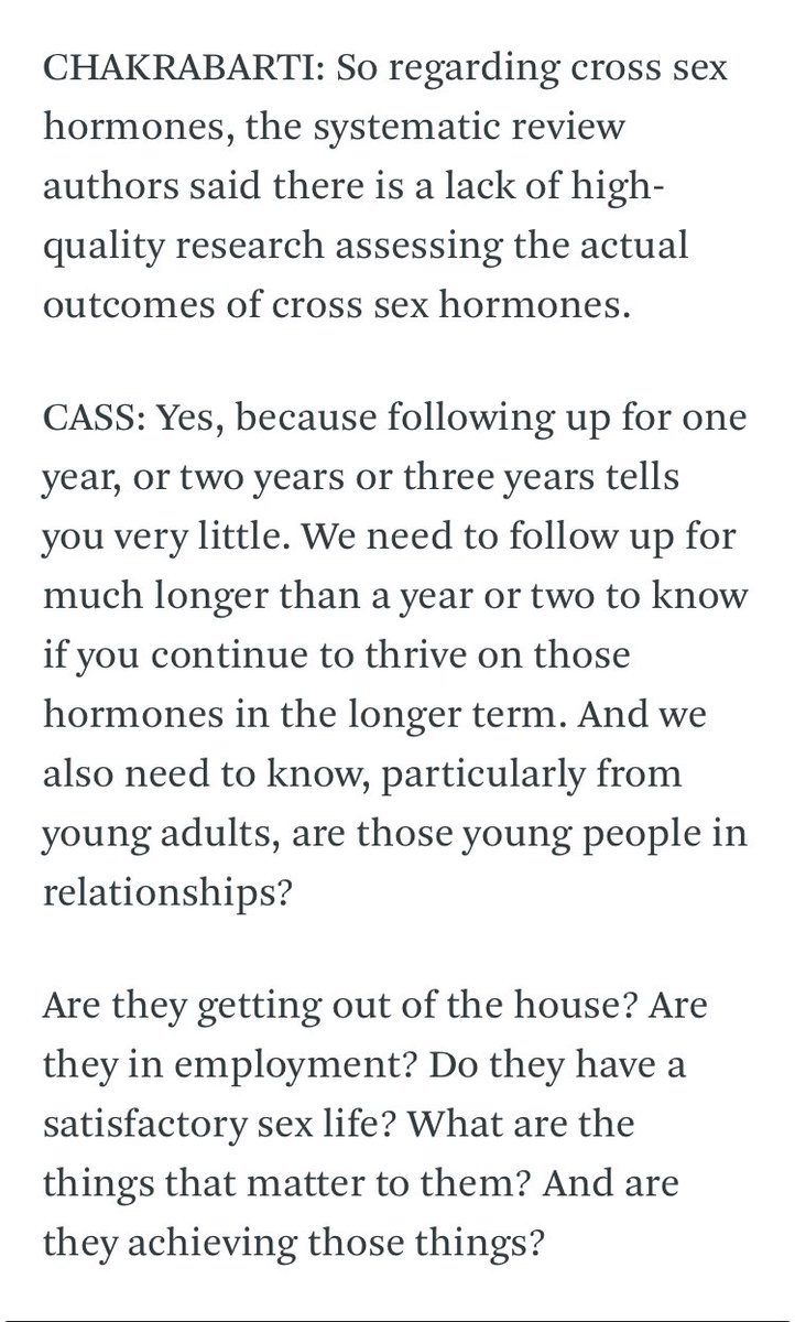 What do you do if you’ve started your government review of gender affirming care with the idea that there should be fewer trans people, but you’ve failed repeatedly to find either high regret rates or rising detransition rates? You move the goalposts.