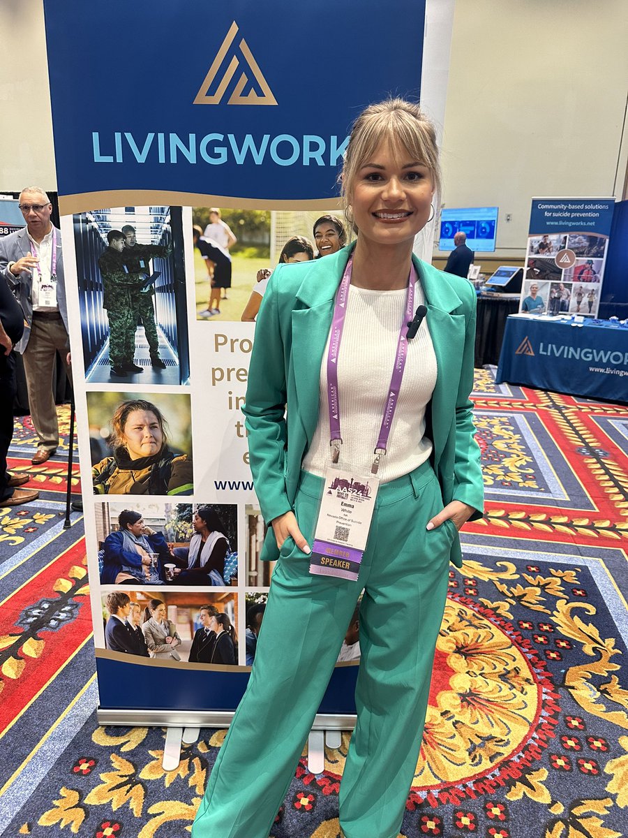 Emma White is the Youth Suicide Prevention Coordinator at the Nevada Office of Suicide Prevention and a @Living_Works trainer. She has delivered safeTALK for schools across the state and was recently awarded the USA Today Woman of the Year for Nevada #AAS24