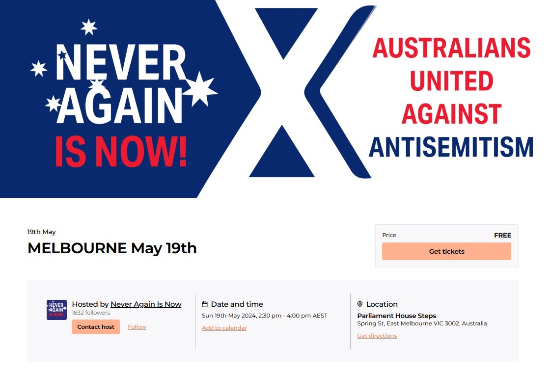 Deborah Conway is teaming up with the anti-LGBTQA+, anti-abortion, anti-voluntary assisted dying Australian Christian Lobby and others for an 'antisemitism' rally in Melbourne on May 19. The 'prominent CBD location' is apparently the Parliament of Victoria steps.